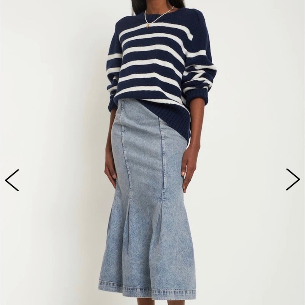 KHAITE denim Jean maxi skirt size 29 - Picture 11 of 11